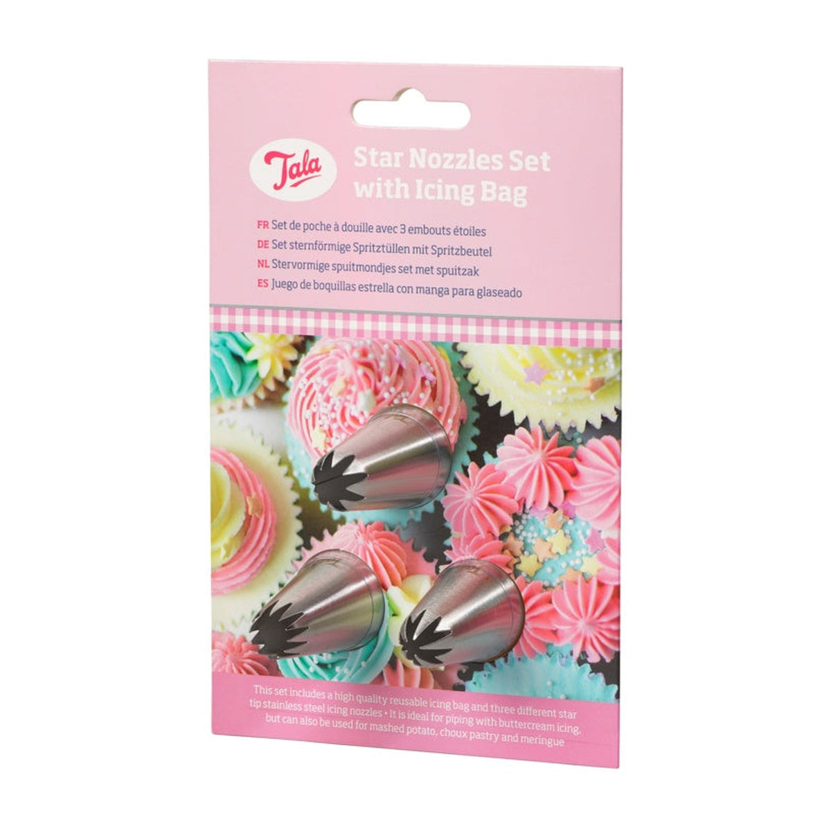 Tala 3 star icing nozzles with icing bag