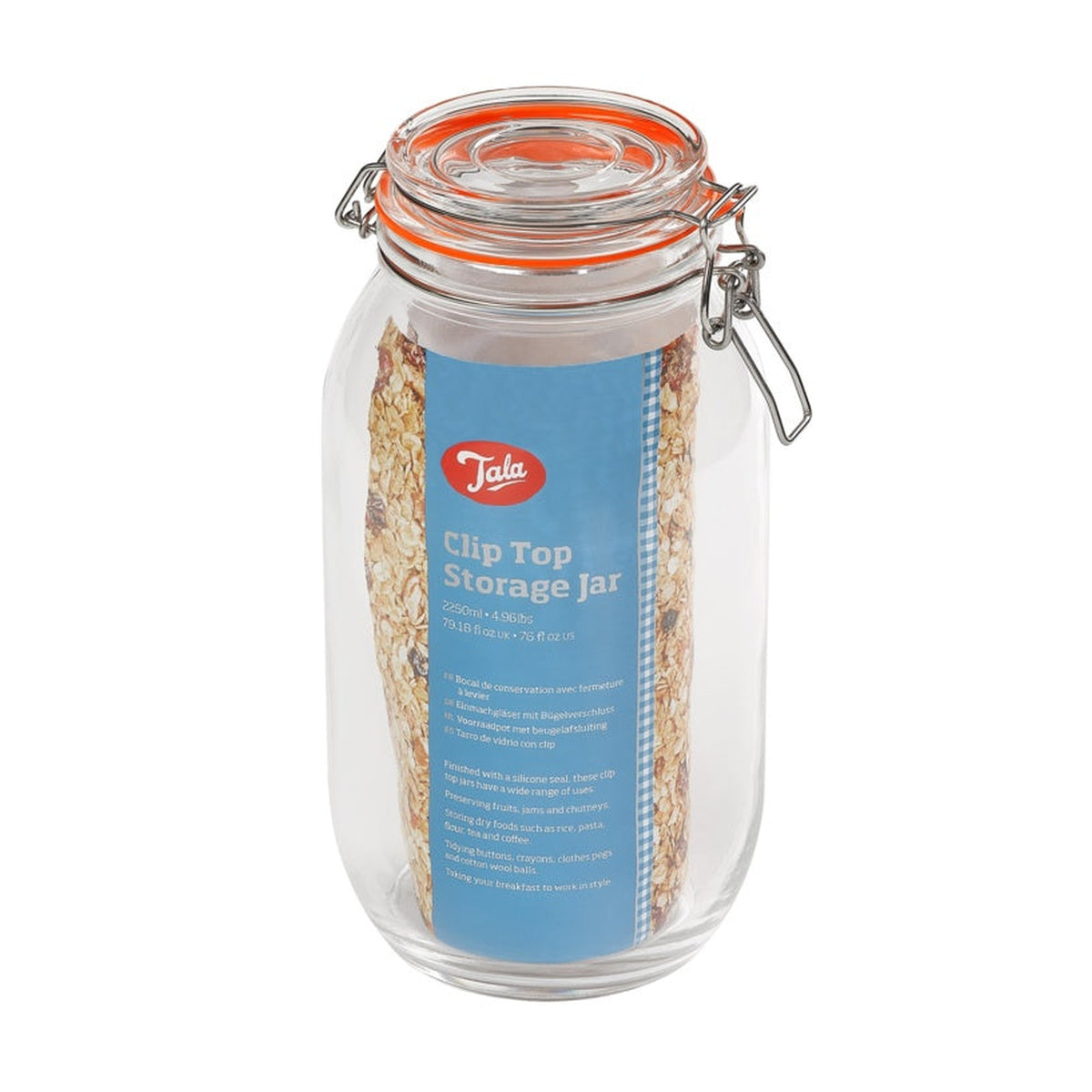 Tala Classic airtight lever arm glass storage jar 2100ml