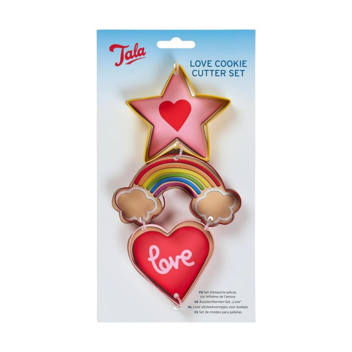 Tala Love cutter set with star, rainbow and heart shapes