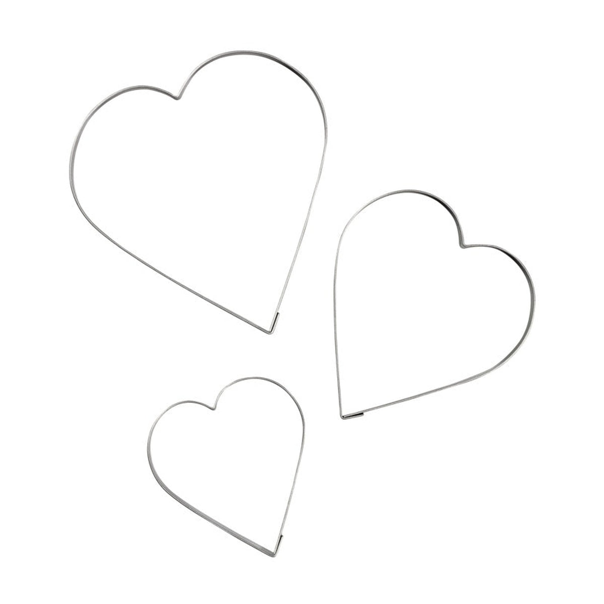 Set of three Tala stainless steel heart cutters, view 3