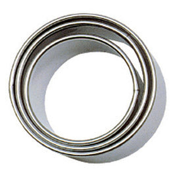 Tala set of 3 plain round stainless steel pastry cutters