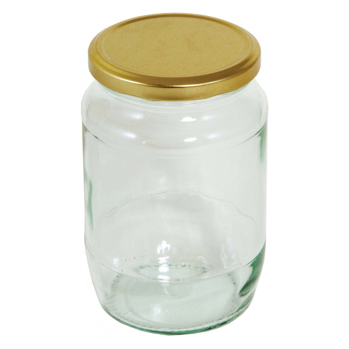 Tala 750ml round preserving jar with gold screw top lid