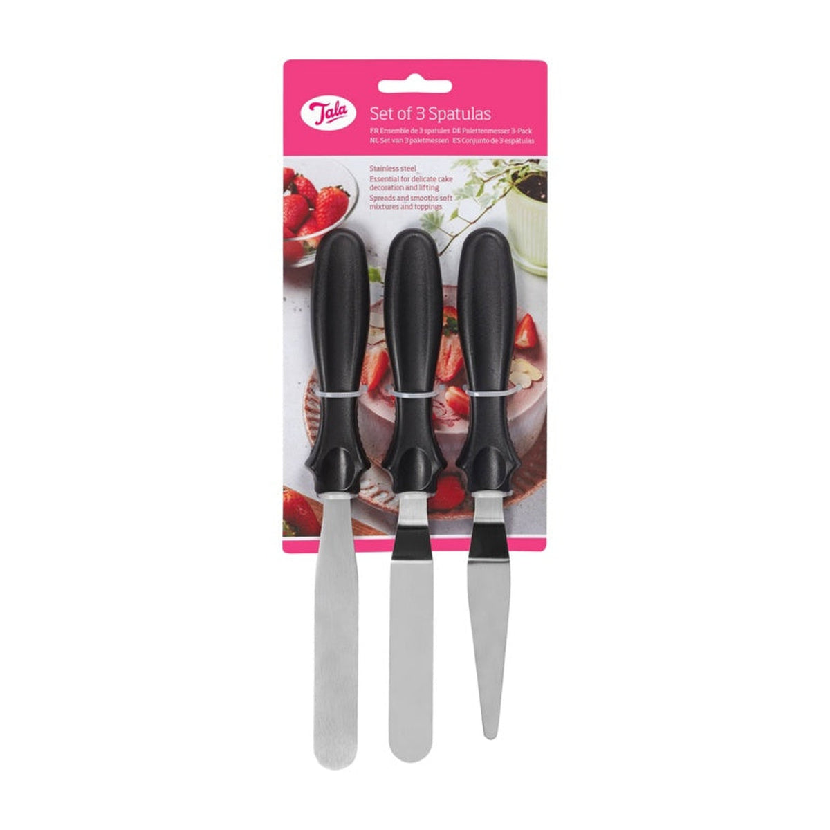 Tala set of three stainless steel icing spatulas