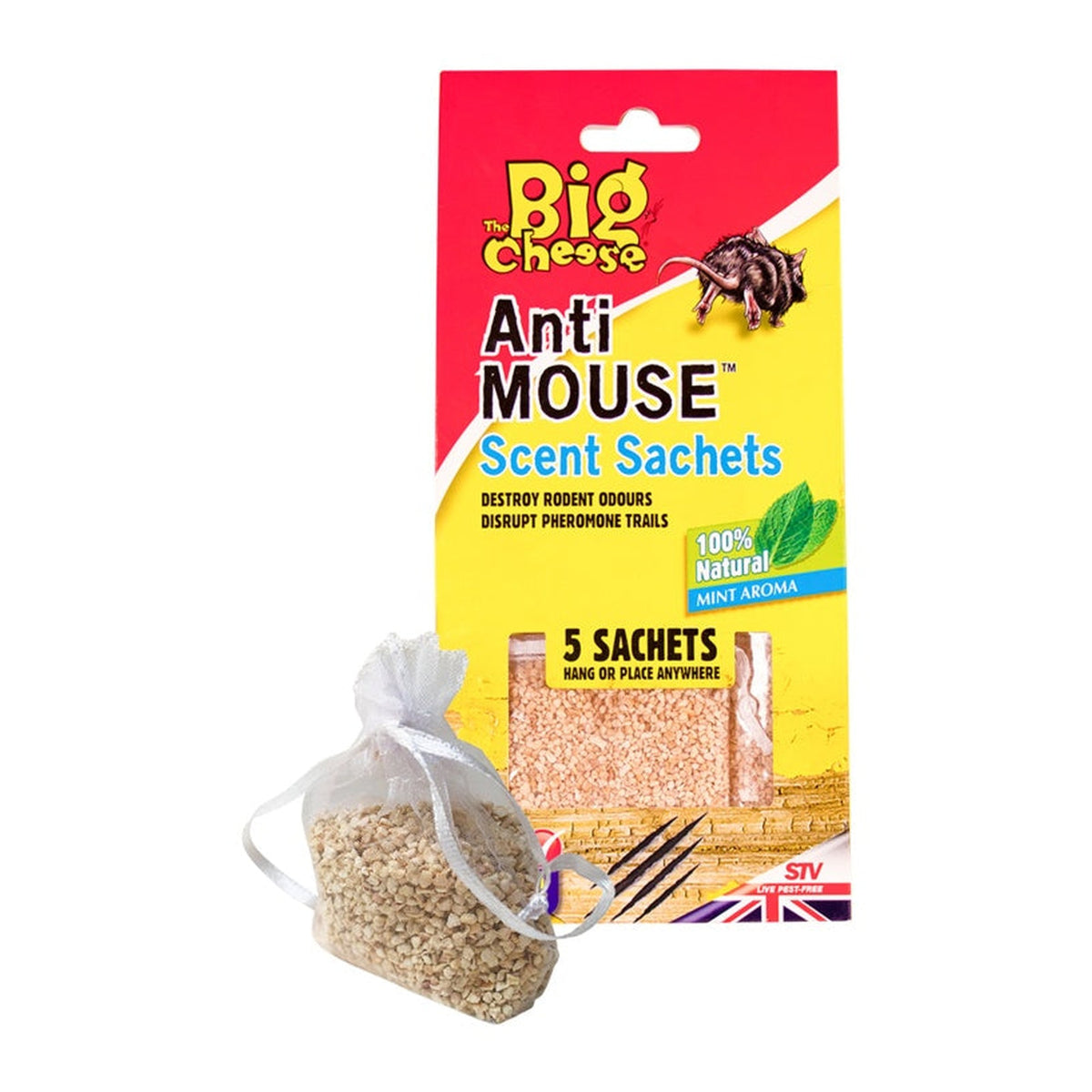 The Big Cheese anti-mouse scent sachets 5 pack