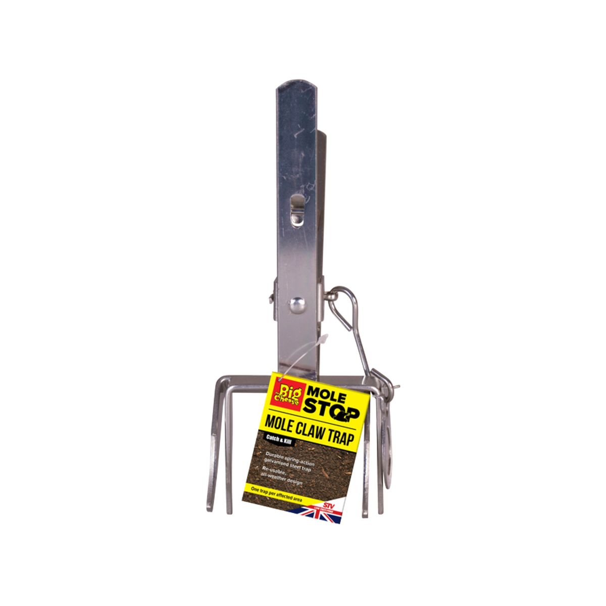 The Big Cheese galvanised mole claw trap