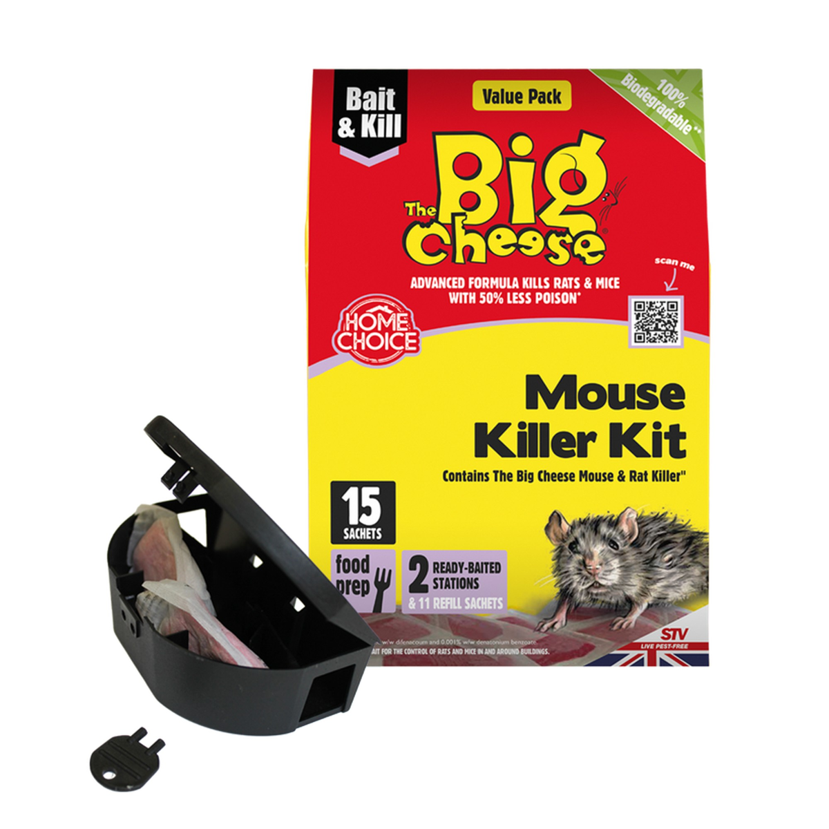The Big Cheese Mouse Killer Kit 15 sachets