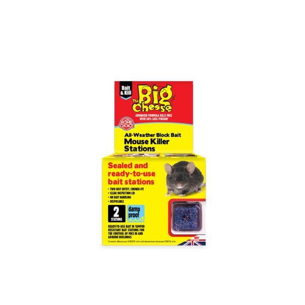 The Big Cheese twin pack mouse bait stations