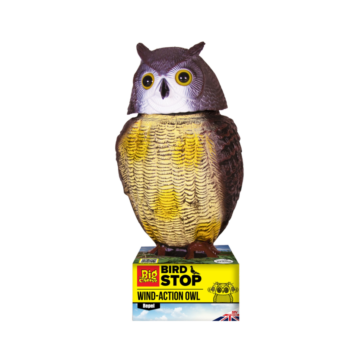The Big Cheese wind action owl bird repeller