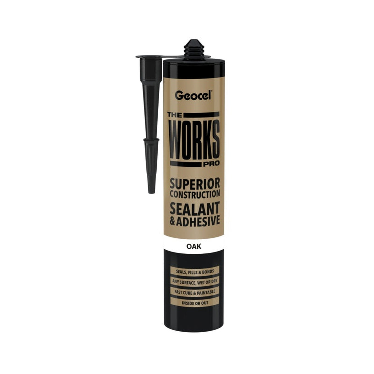THE WORKS Sealant & Adhesive Pro 290ml cartridge in Oak