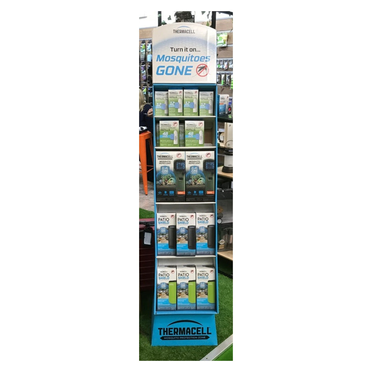 Thermacell Mosquitos Gone zone protector display unit