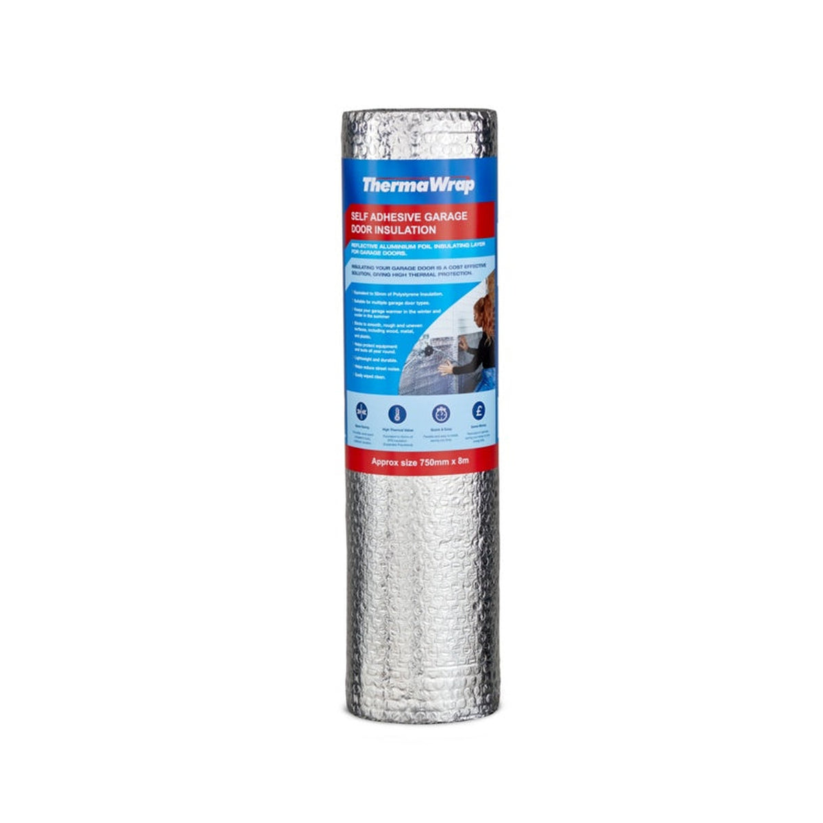 Thermawrap self adhesive garage door insulation roll