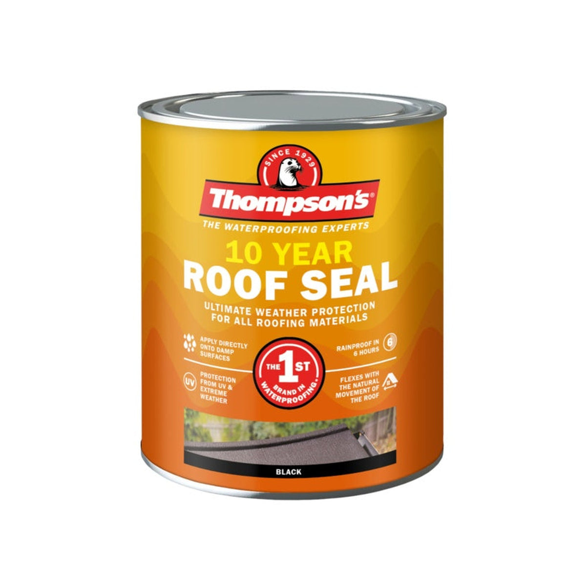 Thompson's 10 Year Roof Seal 1 litre tin in black