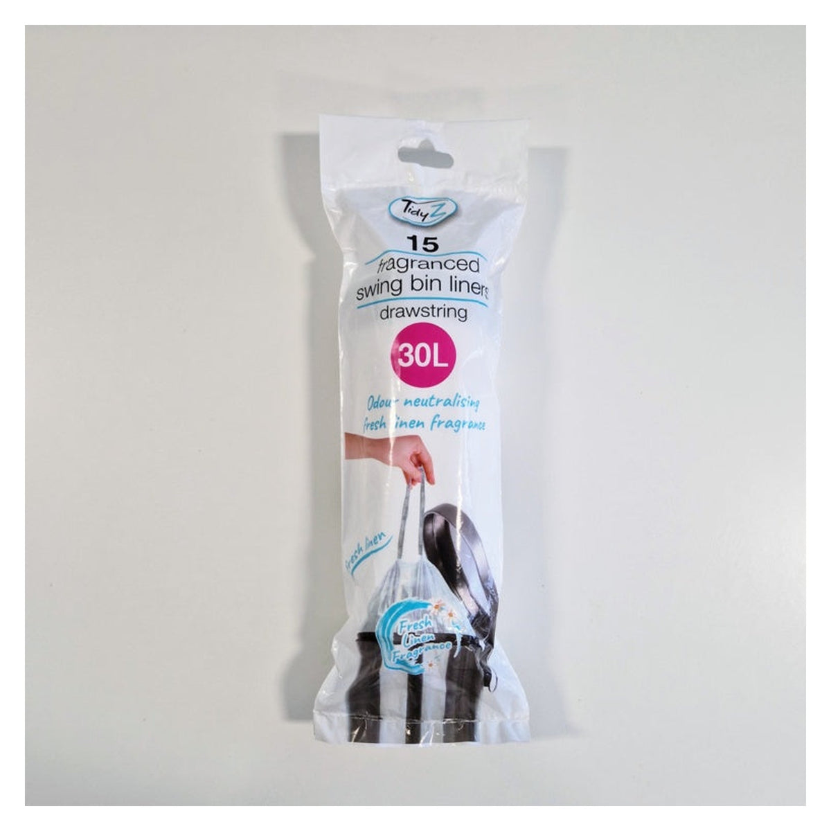 Pack of 15 Tidyz fragranced 30L swing bin bags