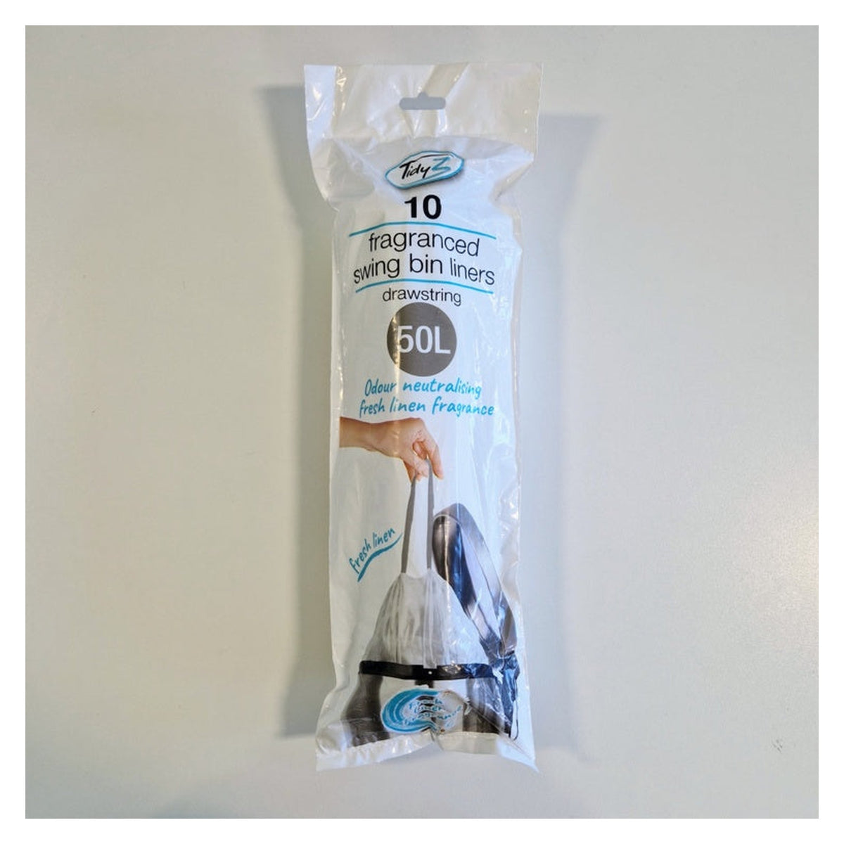 Tidyz drawstring fragranced swing bin bags 50L, pack of 10