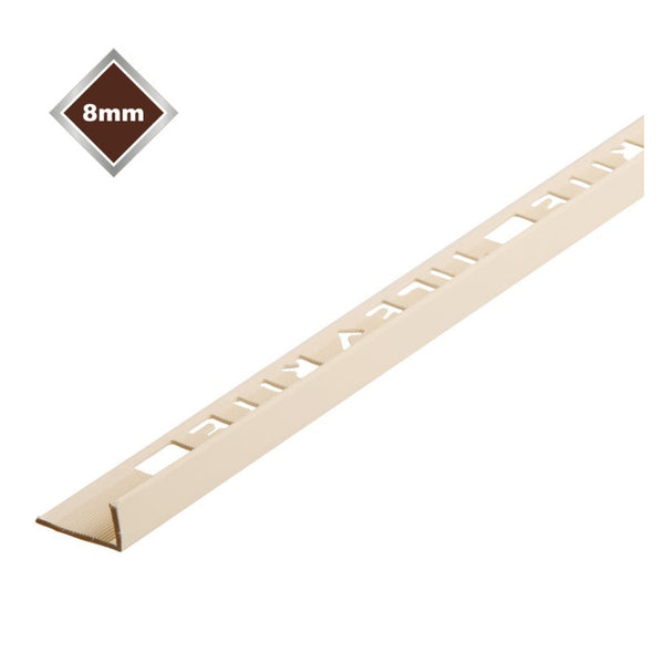Tile Rite 8mm soft peach L profile PVC tile trim