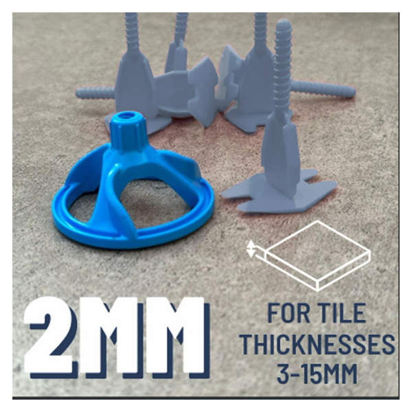 Tile Rite Big Spin 2mm tile levelling system kit