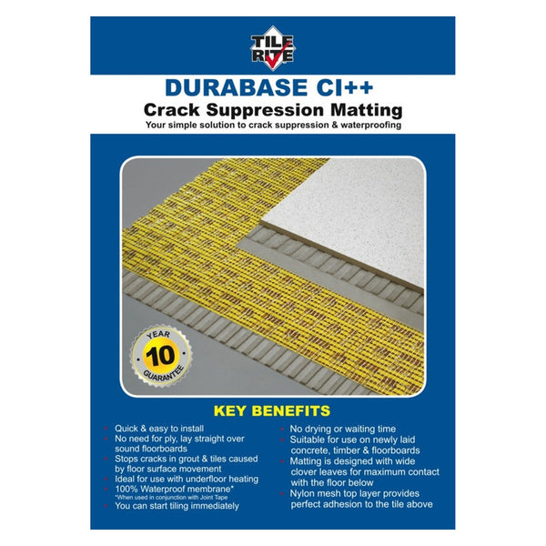 Tile Rite Durabase CI++ crack suppression matting 5m2