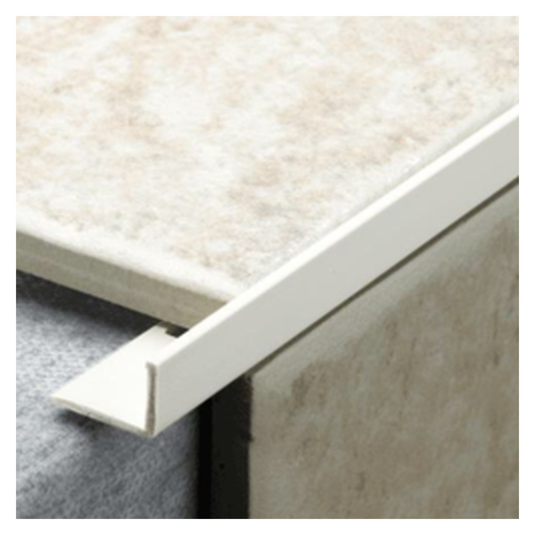 Tile Rite white PVC L profile tile trim 12mm x 2.44m