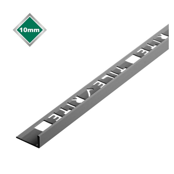 Tile Rite 10mm grey L profile PVC tile trim 2.44m