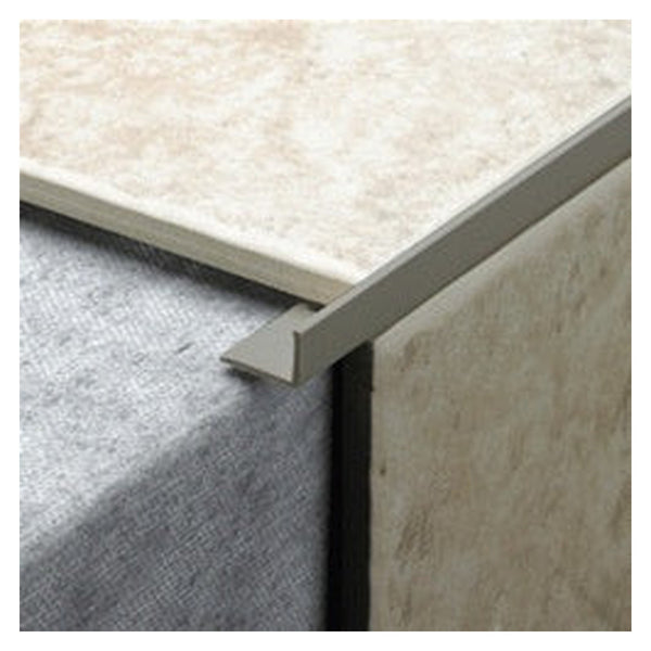 Tile Rite grey L shape tile trim 2.44m x 10mm