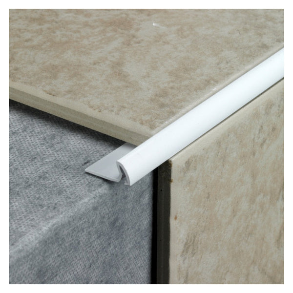 Tile Rite white 7mm round edge PVC tile trim