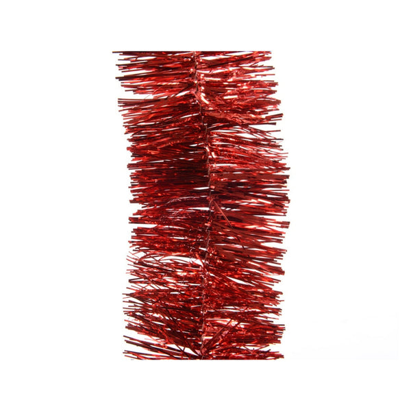 Tinsel Garland - Shiny Christmas Red