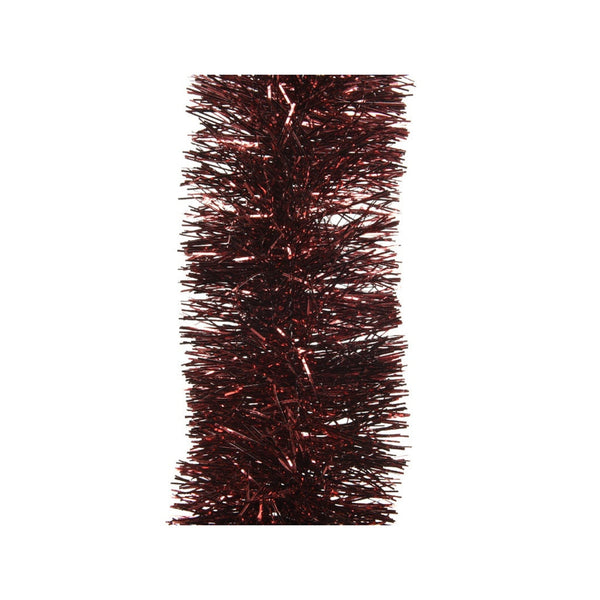 Tinsel Garland Shiny Oxblood - 270cm
