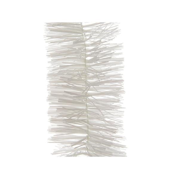 Tinsel Garland - Shiny White 4ply