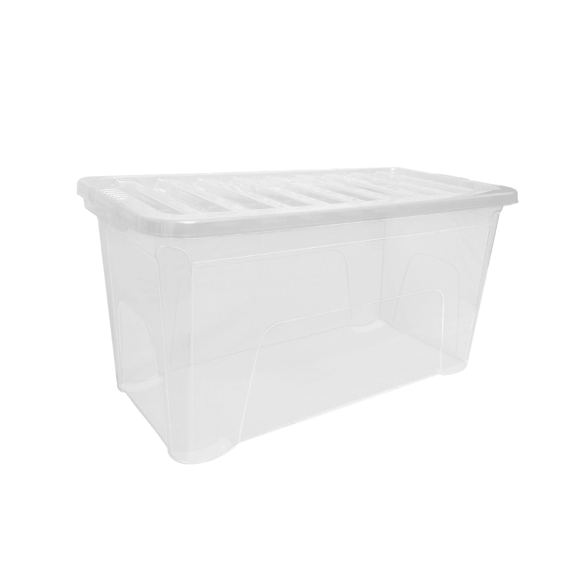 TML 110L clear storage box with clip-on lid
