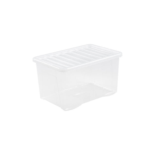 TML 65L clear storage box with clip lid