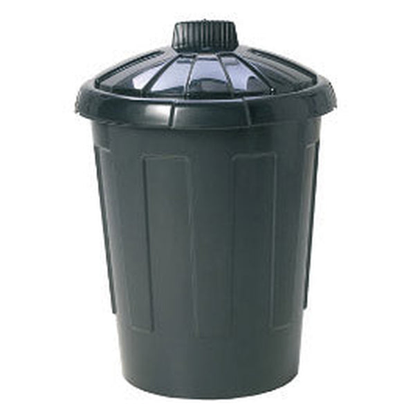 TML 80L black dustbin with secure lid