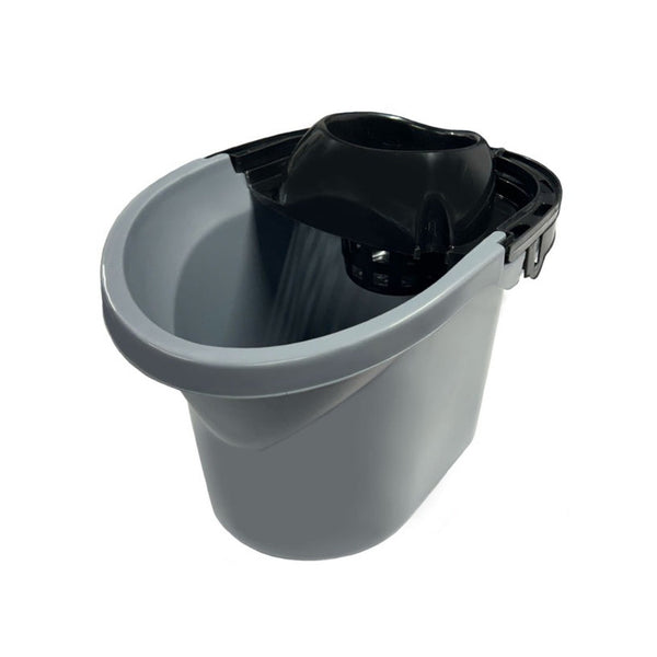 TML silver and black mop bucket