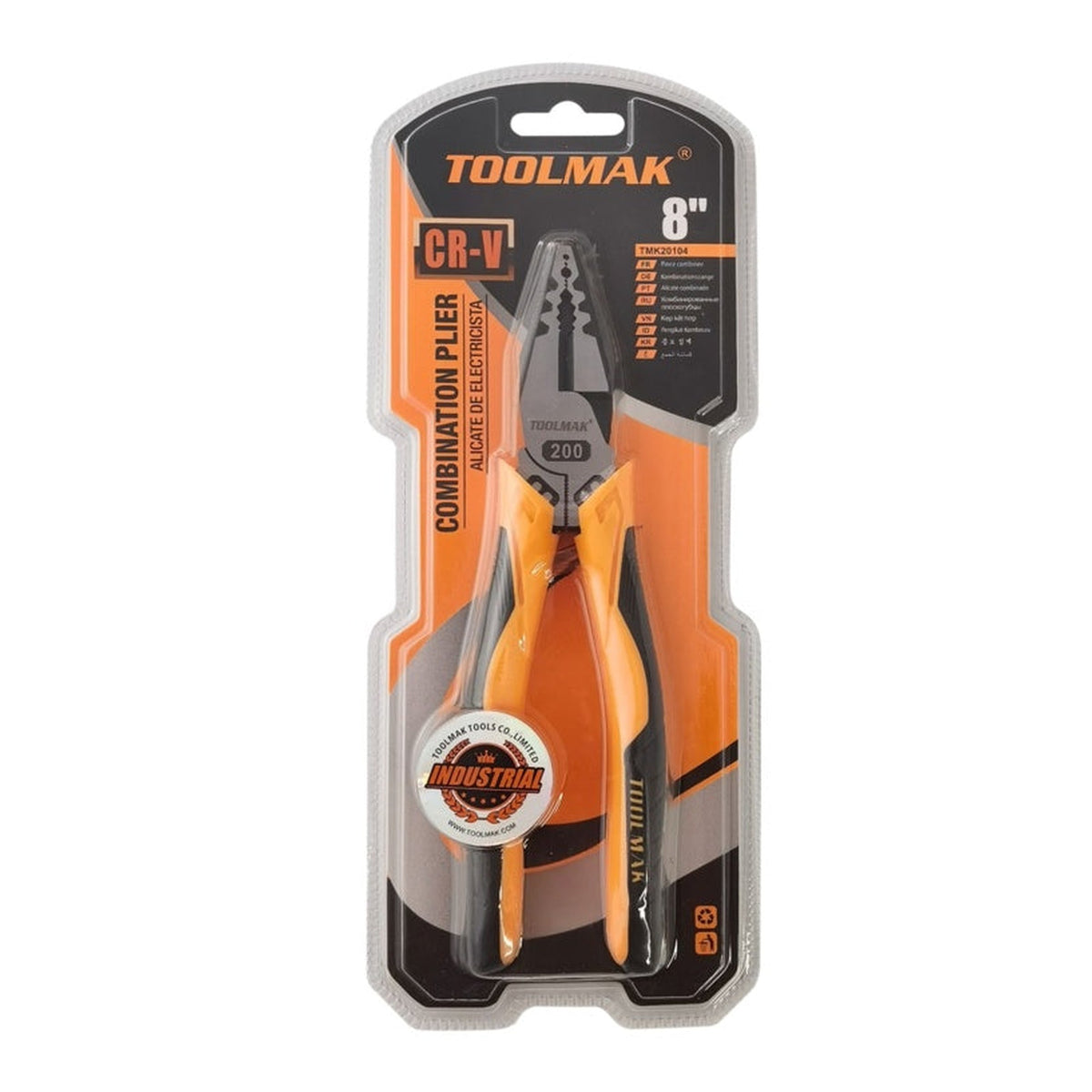 Toolmak 8 inch combination pliers