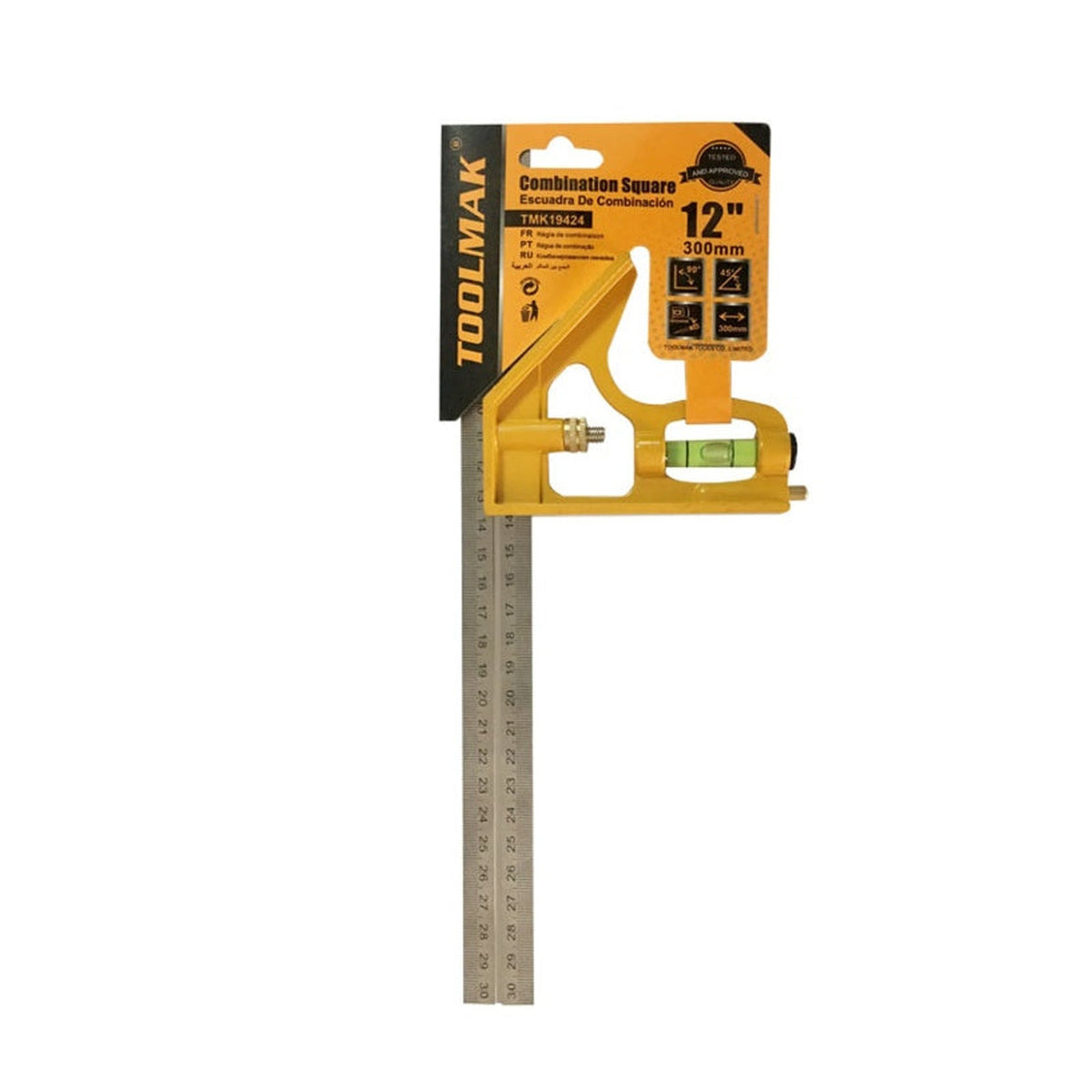 Toolmak 12 inch stainless steel combination square