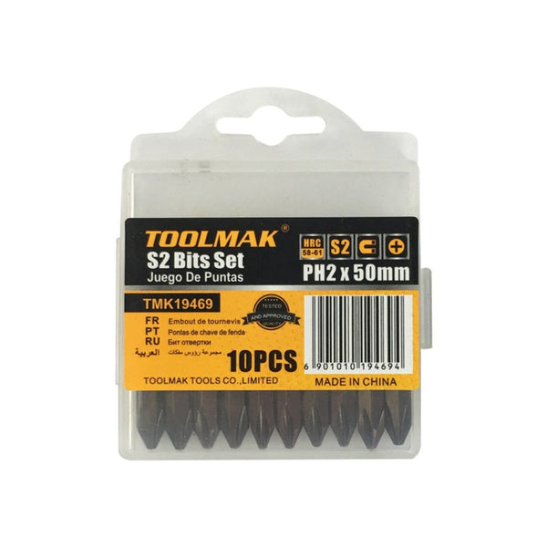 Toolmak PH2 bit set 50mm, 10 piece