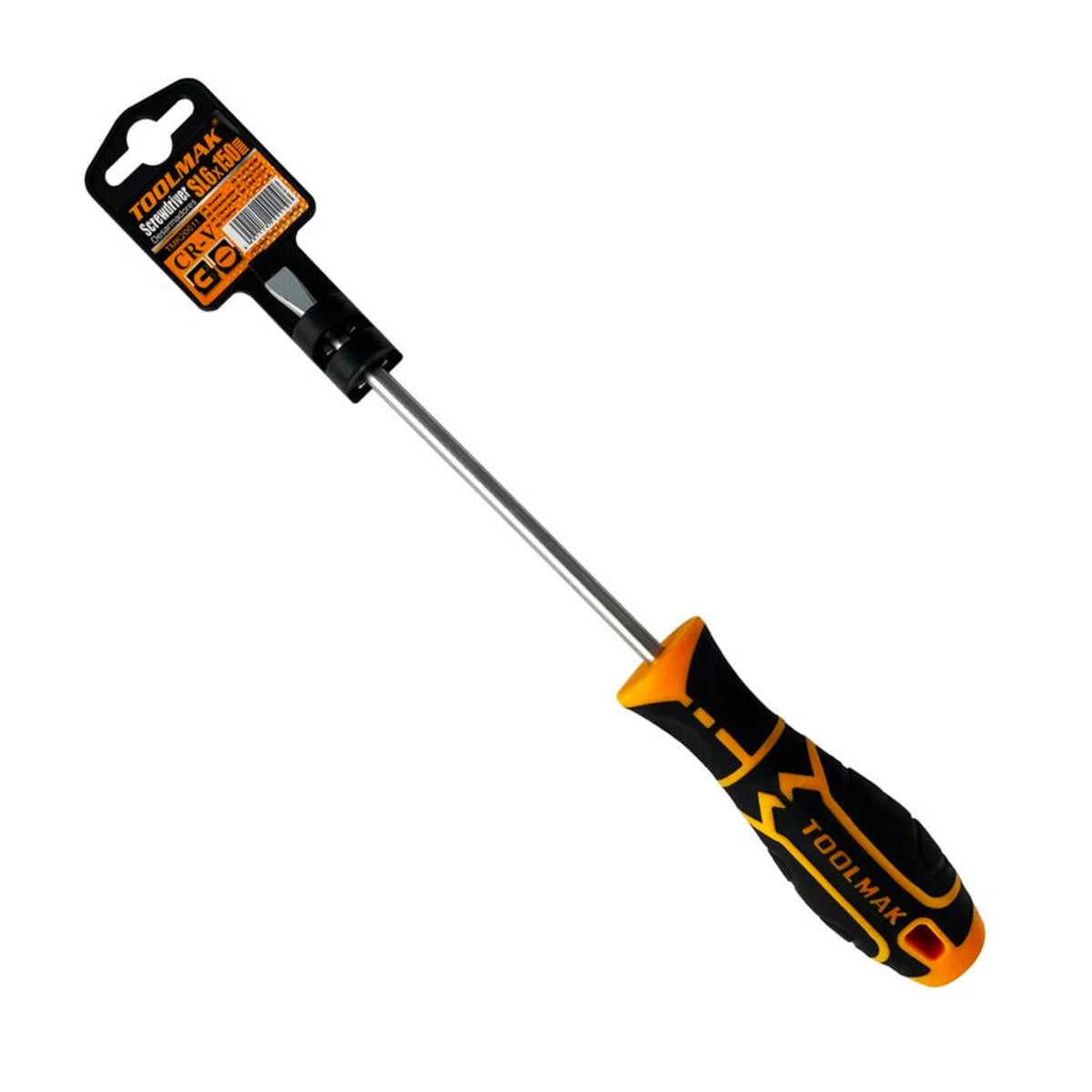 Toolmak 6 x 150mm slotted screwdriver