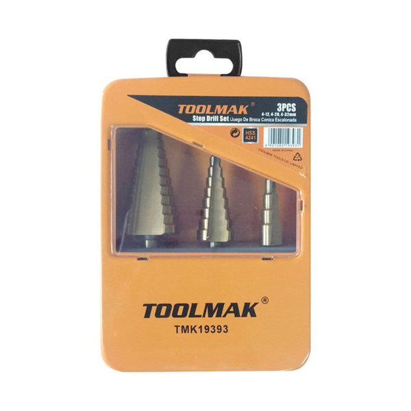 Toolmak 3 piece step drill set