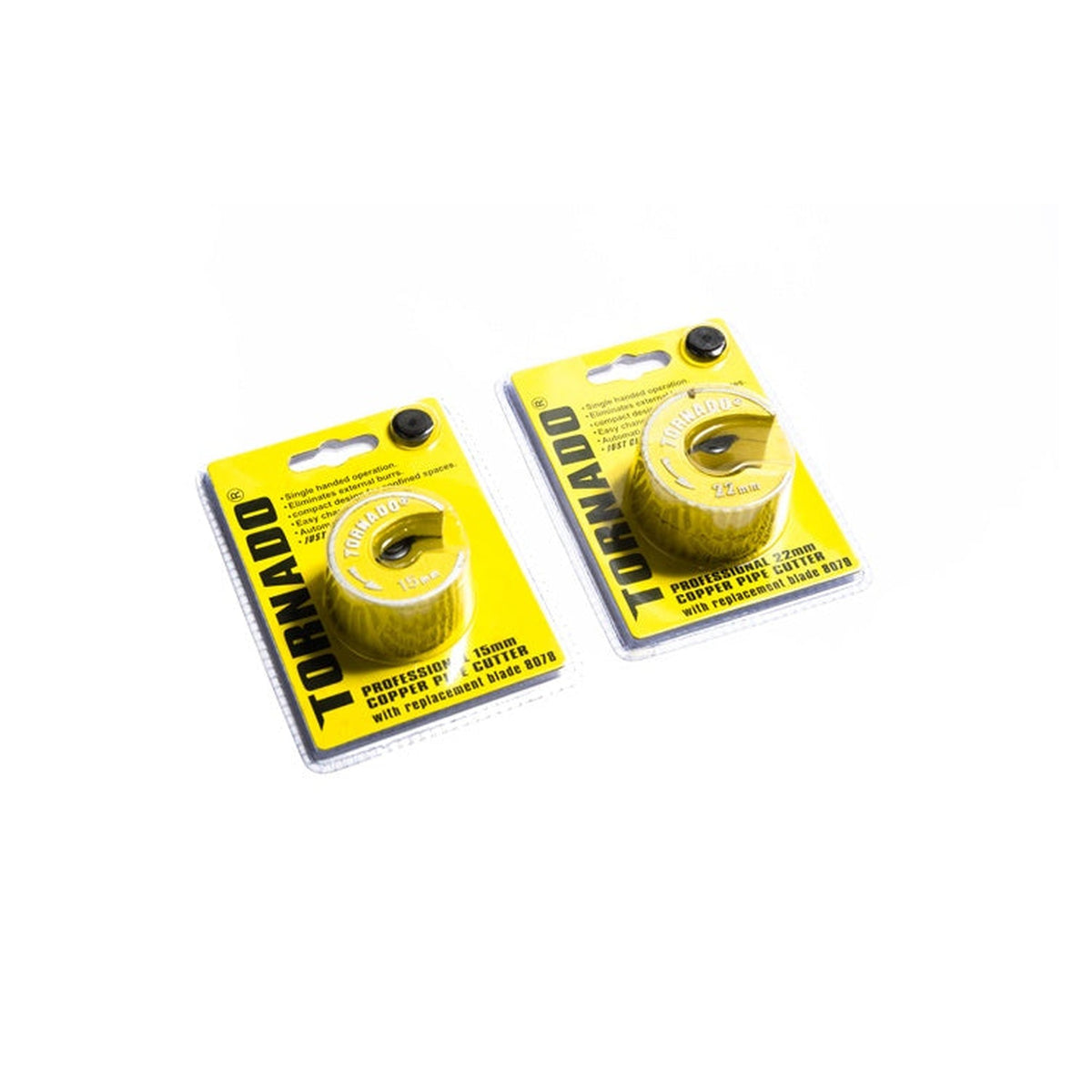 Tornado 22mm pipe cutter in yellow, view 2