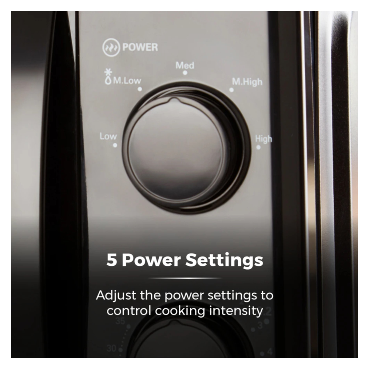 Tower 20L 700W black manual microwave, view 9