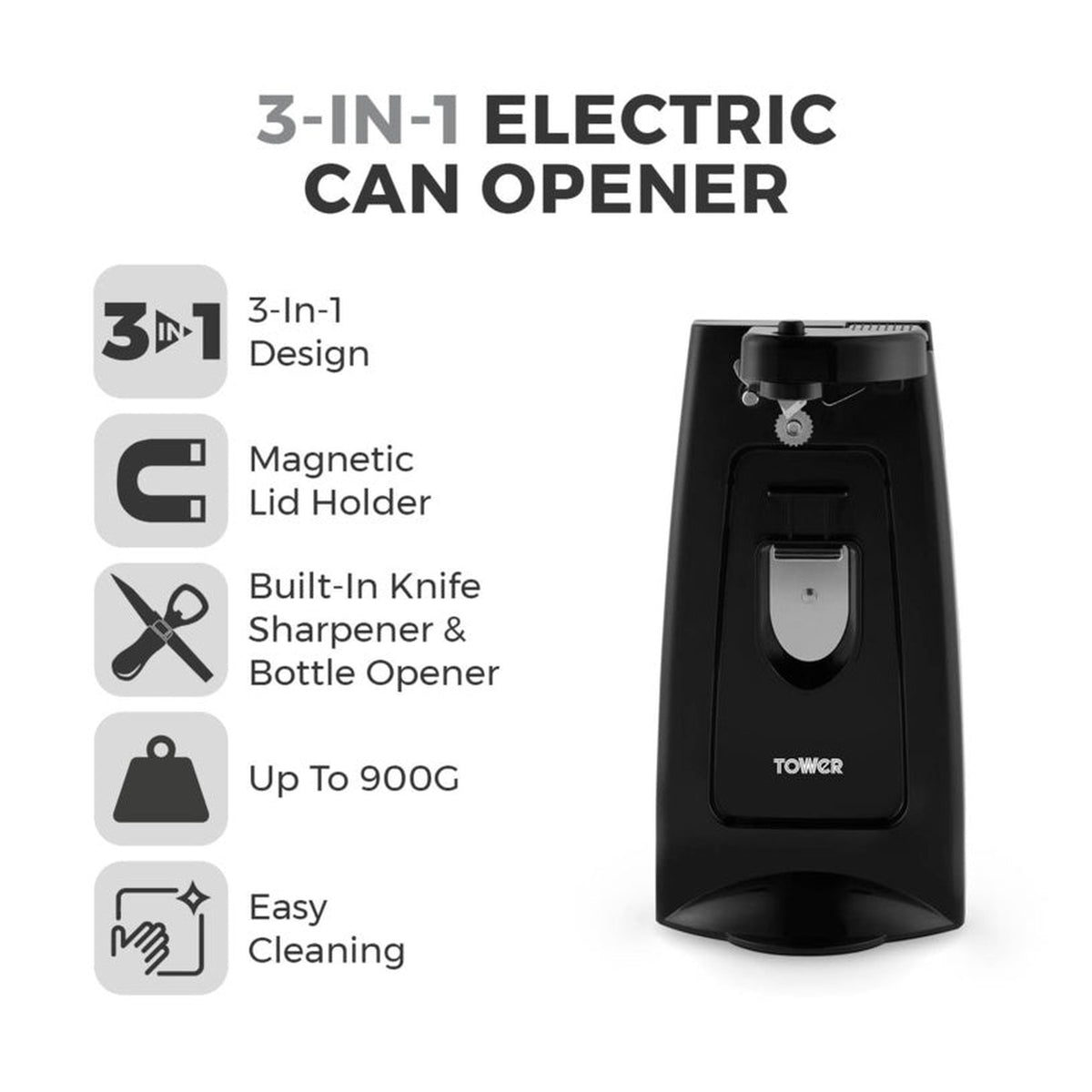 Tower 3 in 1 can opener, view 2