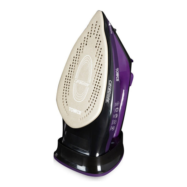 Tower Ceraglide 2400W cord and cordless steam iron