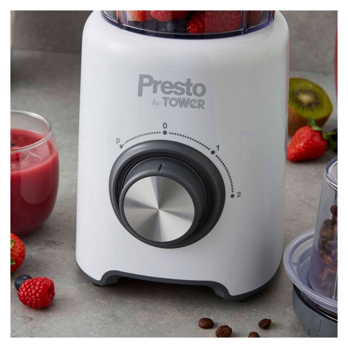 Tower Presto white 500W 1.5L jug blender and grinder, view 3