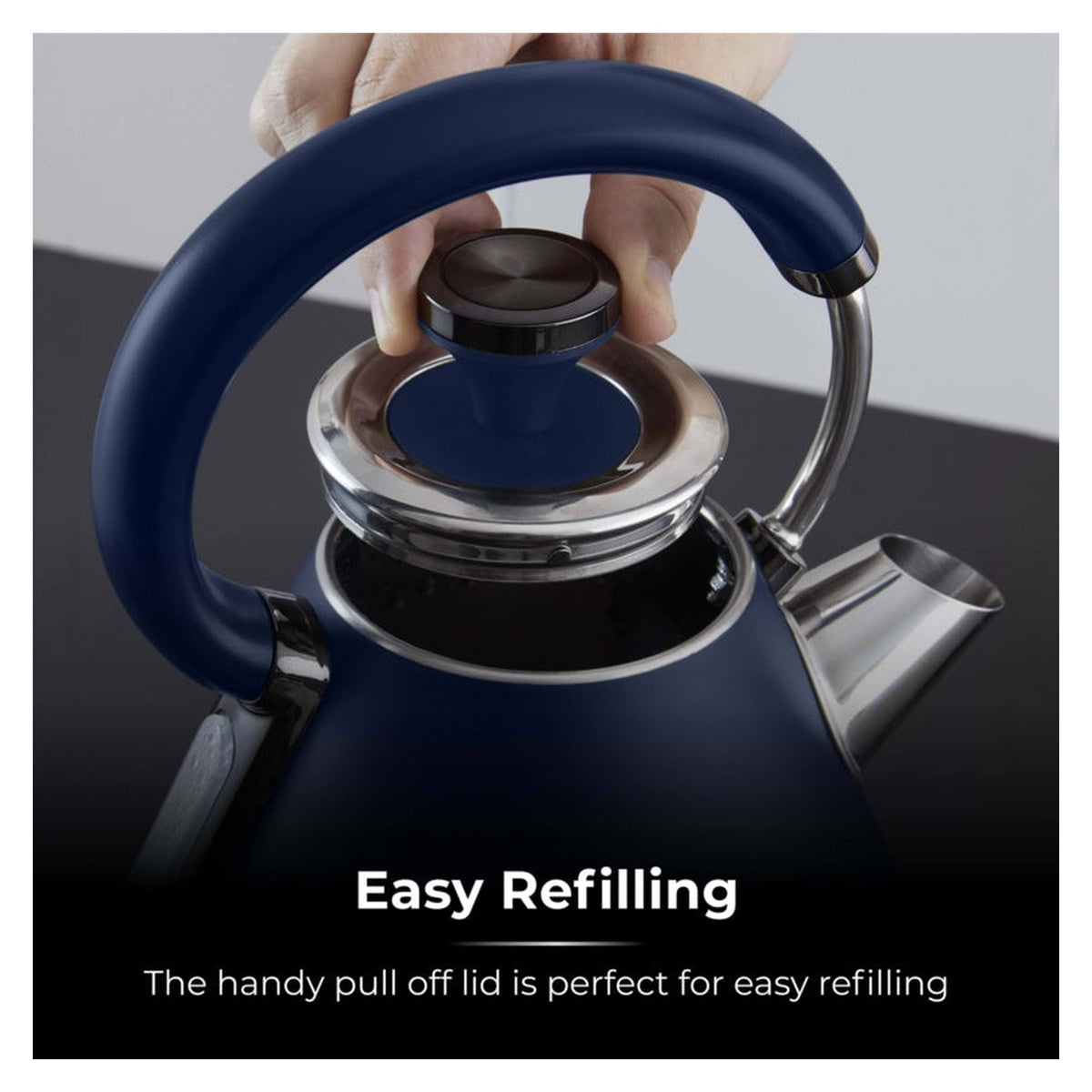 Tower Sera midnight blue 3kW 1.7L kettle, view 5