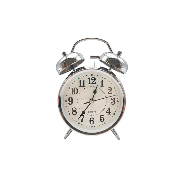 Traditional Alarm Clock - Silver
