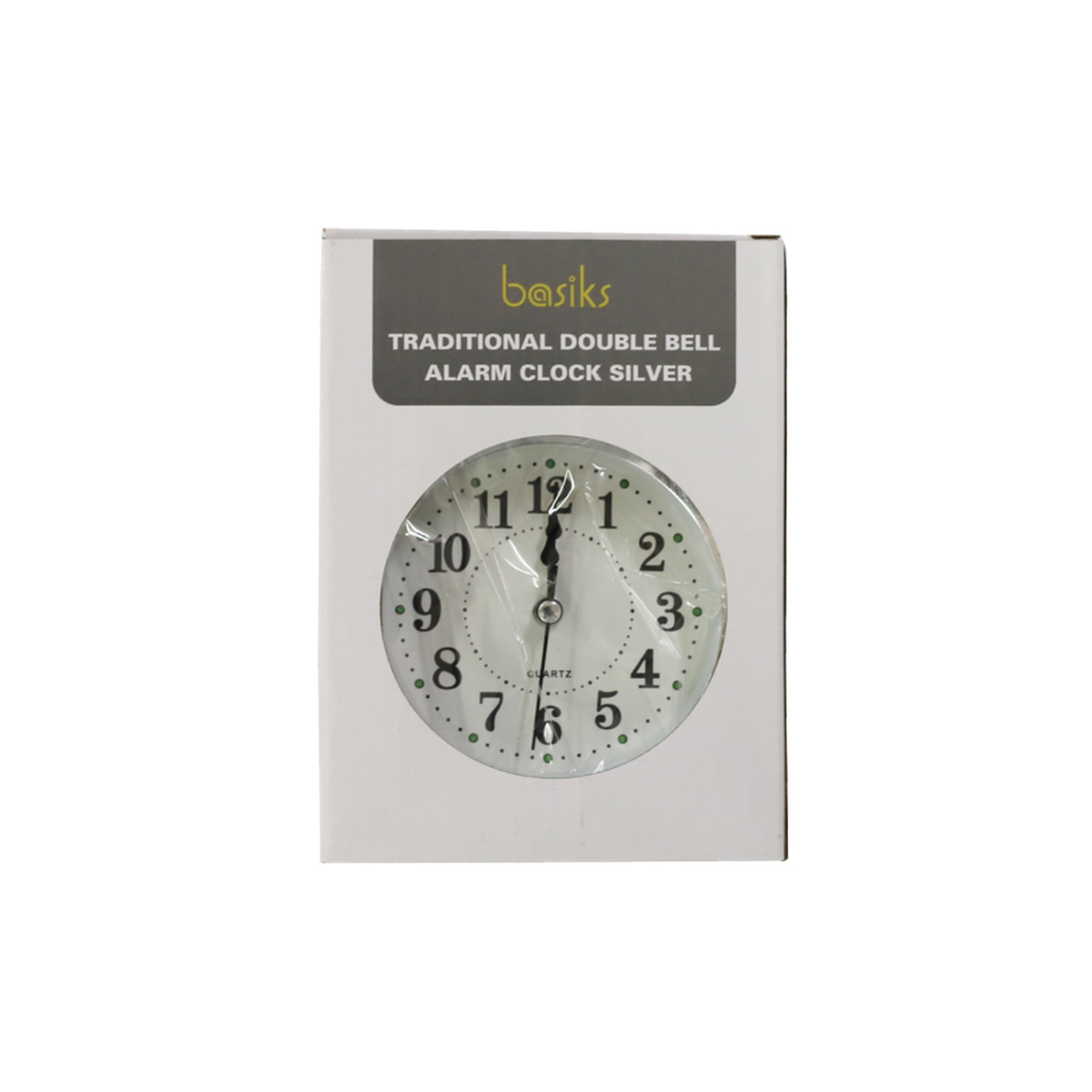 Traditional Alarm Clock - Silver, view 2