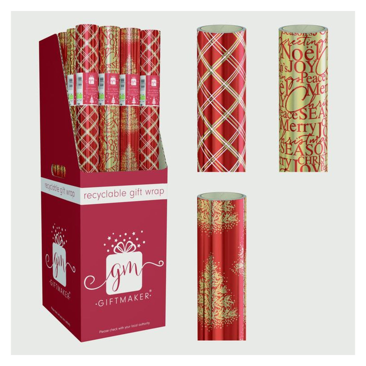 Traditional Christmas Wrap - 1.5m x 69cm