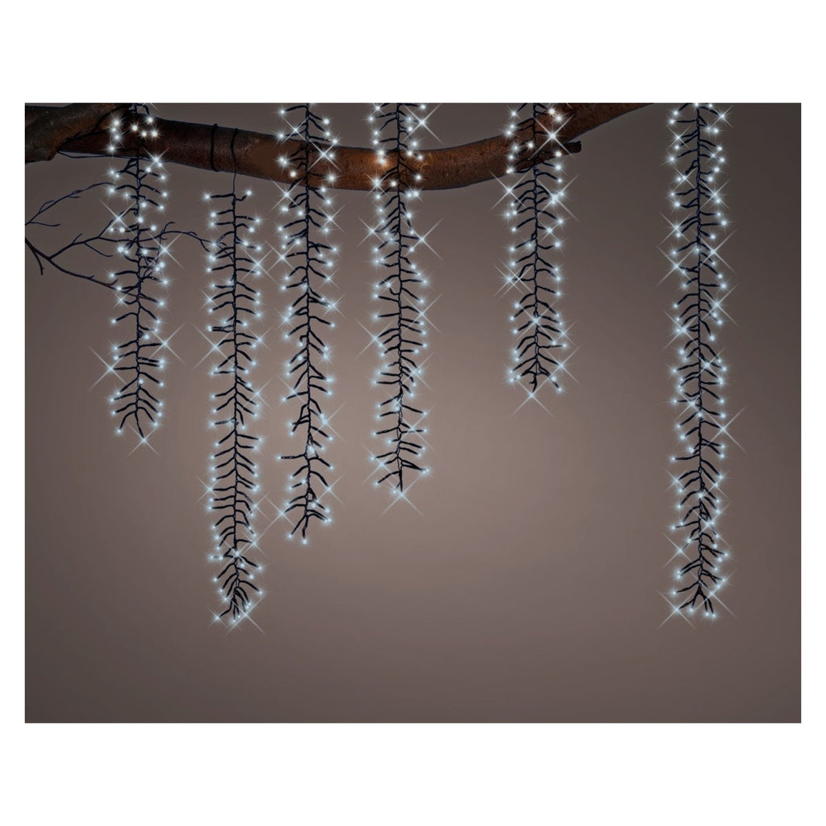 Tree 480 LED Cascade Lights - Black/Cool White