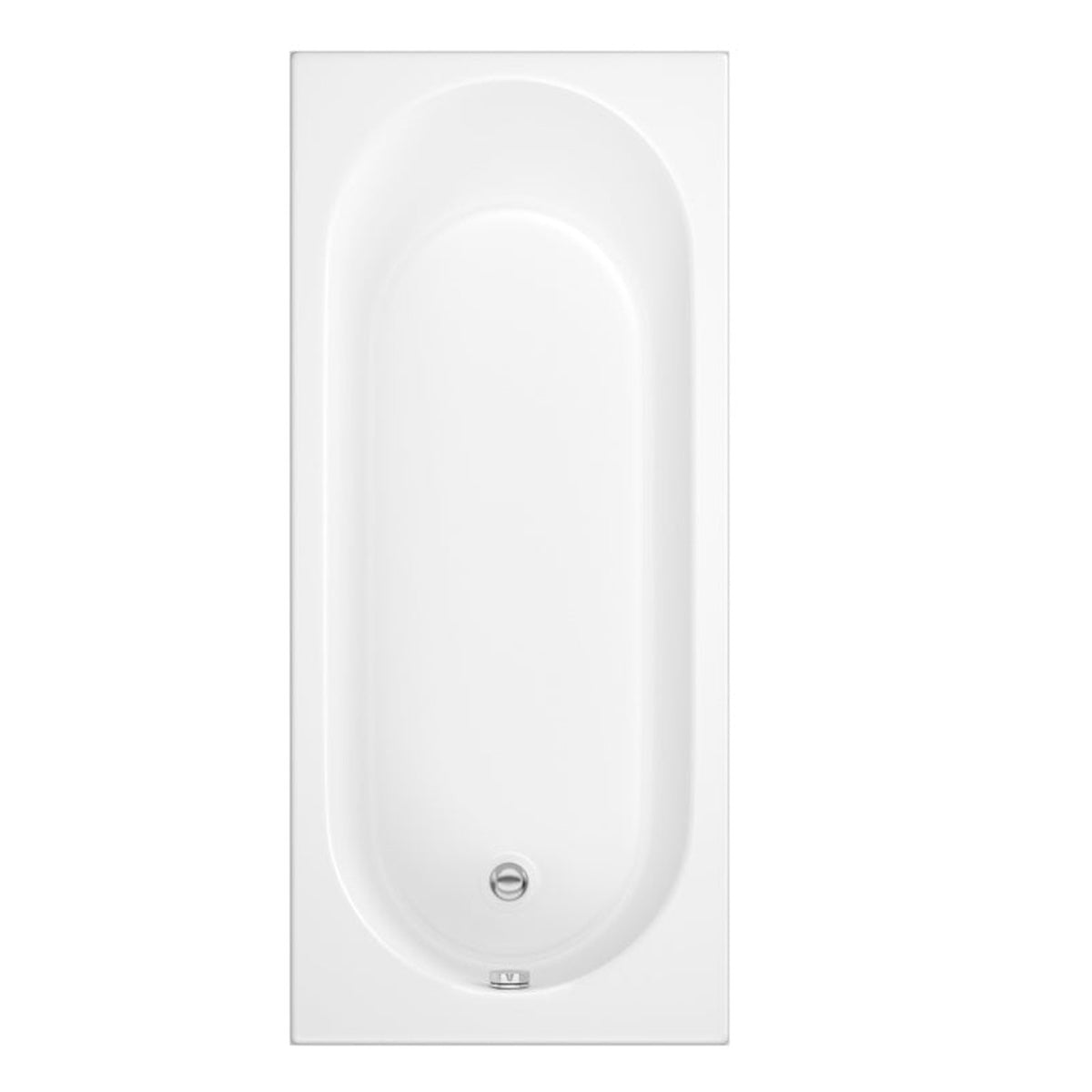 Trojan Cascade 1500 x 700mm single end bath in white, view 2