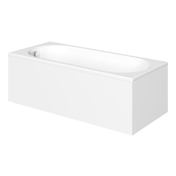Trojan Cascade 1600 x 700mm single end white acrylic bath