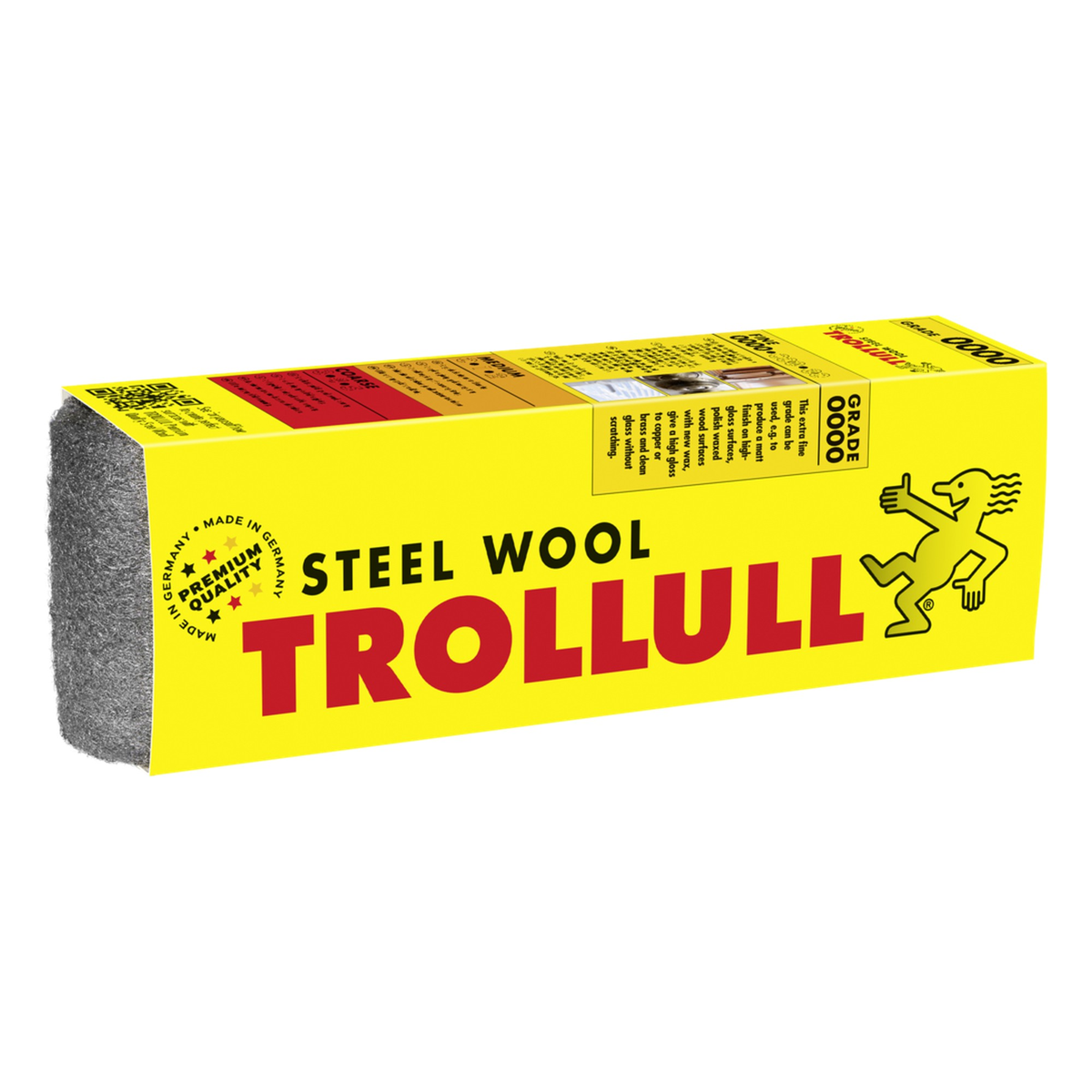 Trollull steel wool grade 0000 200g sleeve